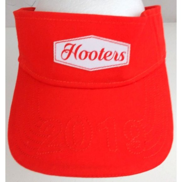 2019 Orange Hooters Unisex Adjustable Employee Visor Cap Hat - Picture 2 of 7